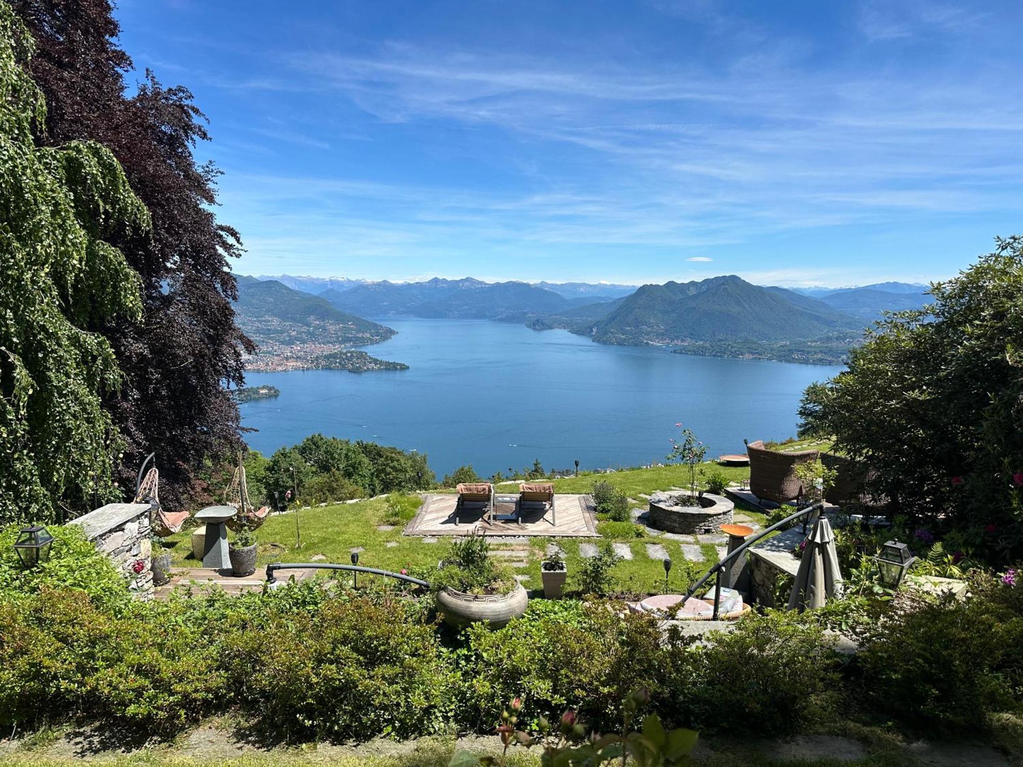 Private Luxury Spa & Silence Retreat With Spectacular View Over The Lake Maggiore Stresa Exterior photo